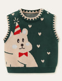 Birthday Bear Sweater Vest - Mini Taylor
