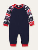 Christmas Elk Striped Printed Family Matching Pajamas - Mini Taylor