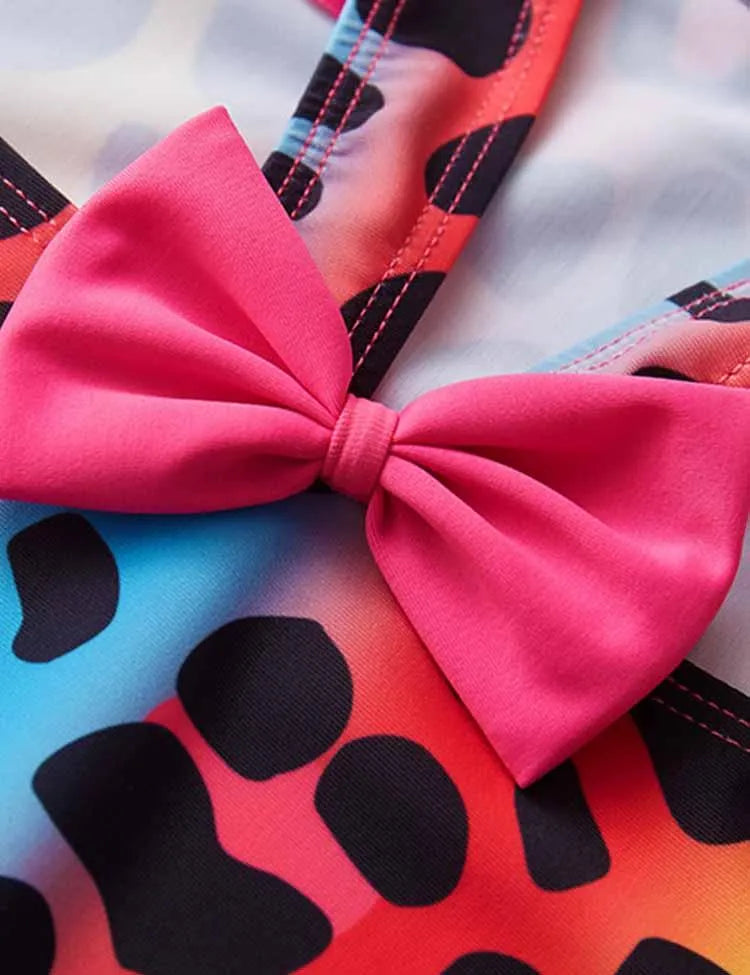 Colorful Leopard Printed Swim Suit - Mini Taylor