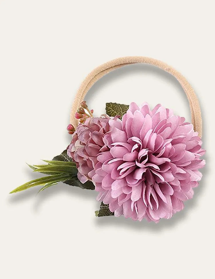 Colorful Simulated Flower Elastic Headband - Mini Taylor