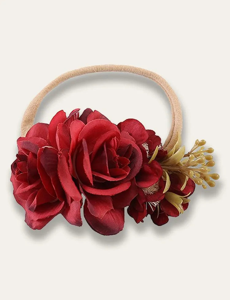 Colorful Simulated Flower Elastic Headband - Mini Taylor