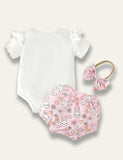 Easter Bunny Baby Printed Romper+Bunny Shorts - Mini Taylor