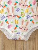 Easter Cute Bunny Printed Romper+Pants - Mini Taylor