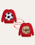 Funny Sequined Football Variable Pattern Sweatshirt - Mini Taylor