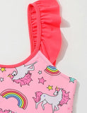 Lovely Unicorn Print Swimsuit - Mini Taylor