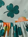 St.Patrick's Day Clover Strap Romper - Mini Taylor