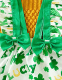 St. Patrick's Day Letter Printed Romper+Lucky Strap Dress - Mini Taylor