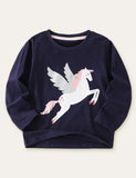 Unicorn Printed Long Sleeve T-shirt - Mini Taylor
