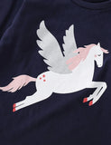 Unicorn Printed Long Sleeve T-shirt - Mini Taylor